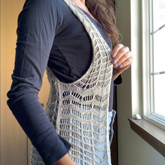 Boho, Cream, Knitted, Spring Cardigan - Picture 3 of 5